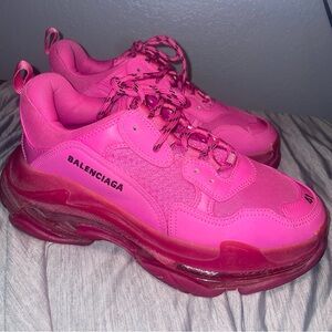 Balenciaga Women's Hot Pink Sneakers
